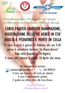 Corso gratuito tecniche di disostruzione delle vie aeree e tecniche di rianimazione