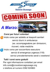 coming soon: Nuovi corsi