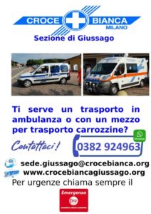 trasporto sanitario croce Bianca Giussago