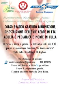 Corso gratuito tecniche di disostruzione delle vie aeree e tecniche di rianimazione