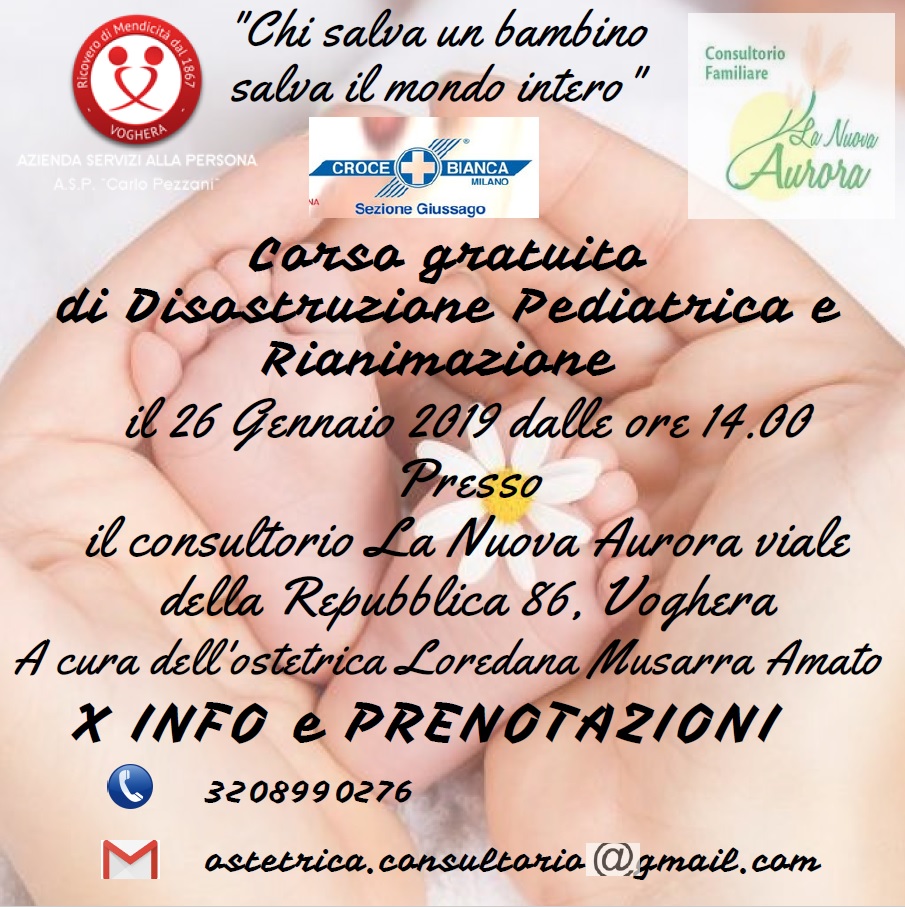 Corso gratuito tecniche di disostruzione delle vie aeree e tecniche di rianimazione