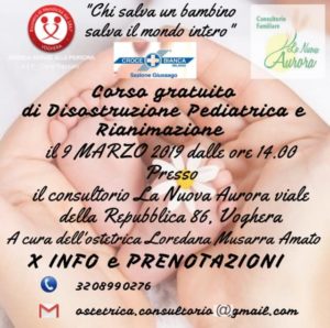 Corso gratuito tecniche di disostruzione delle vie aeree e tecniche di rianimazione